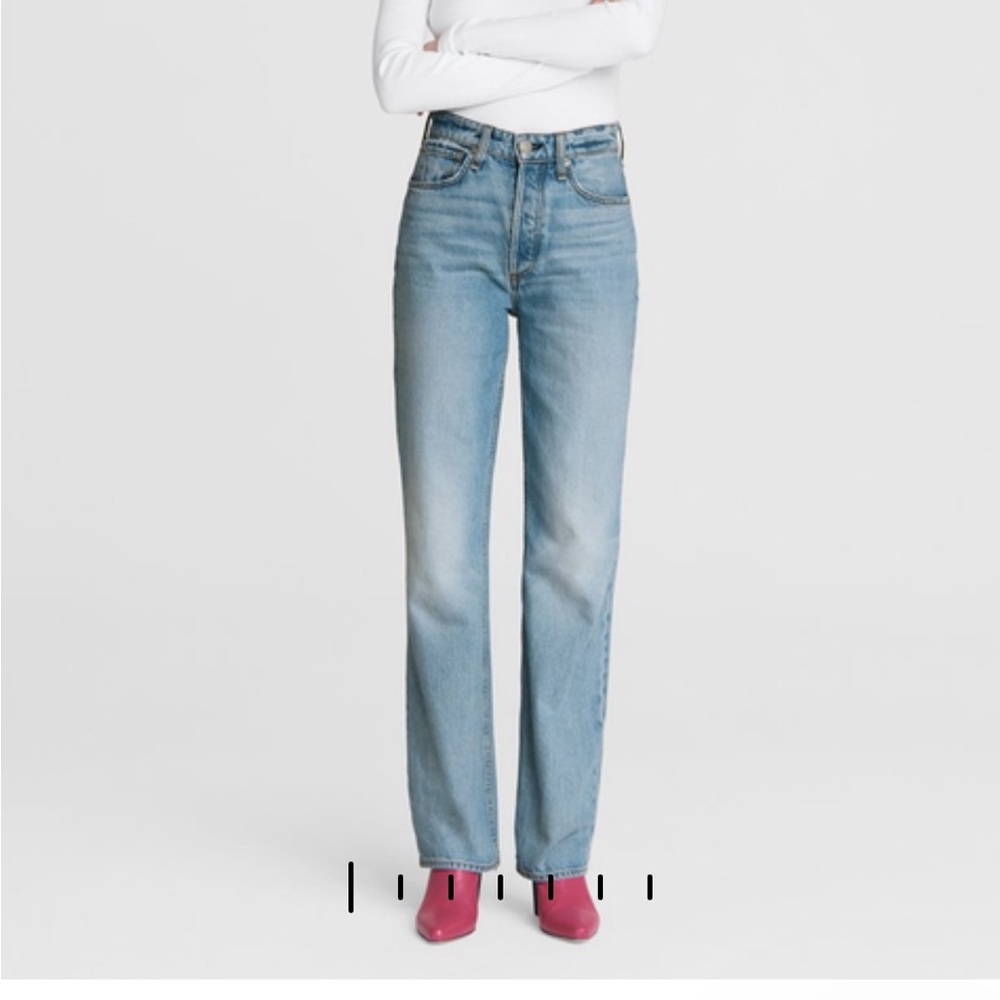 NWT Rag & Bone Alex High-Rise Straight - Tulip